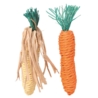 TRIXIE Zabawka dla gryzoni Sizalowa marchew i kukurydza 15cm