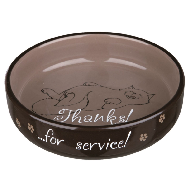 TRIXIE Miska ceramiczna dla kota THANKS FOR SERVICE 0,3L/15 cm