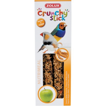 ZOLUX Kolba Crunchy Stick ptaki egzotyczne proso / jabłko 85g