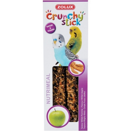 ZOLUX Kolba Crunchy Stick małe papugi proso / jabłko 85g