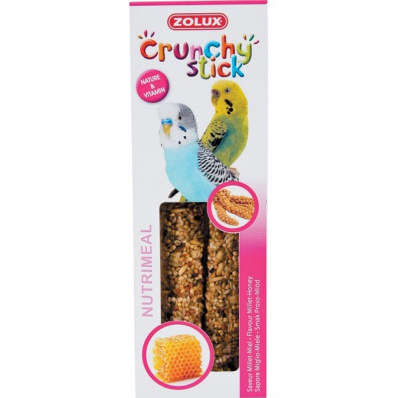 ZOLUX Kolba Crunchy Stick małe papugi proso / miód 85g