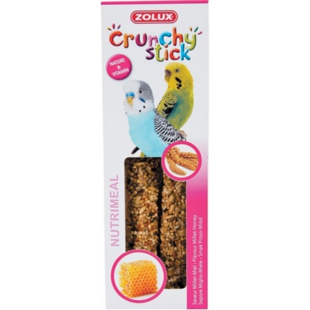 ZOLUX Kolba Crunchy Stick małe papugi proso / miód 85g