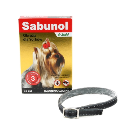 Sabunol obroża dla psa Ozdobna Czarna 35cm