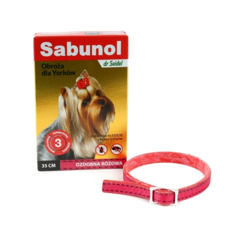 Sabunol obroża dla psa Ozdobna Rózowa 35cm
