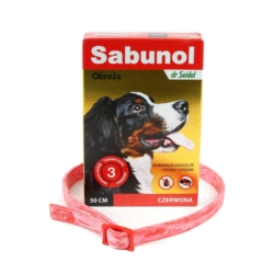 Sabunol obroża dla psa Czerwona 50cm