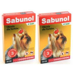 Sabunol obroża dla psa Ozdobna Rózowa 2x35cm