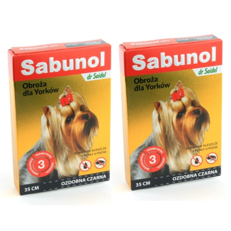Sabunol obroża dla psa Ozdobna Czarna 2x35cm