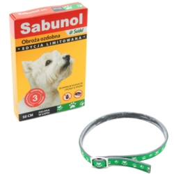Sabunol obroża dla psa Ozdobna Zielona w łapki 50cm