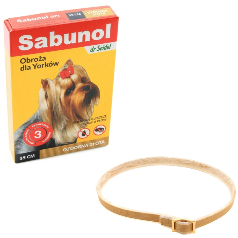 Sabunol obroża dla psa Ozdobna Złota 35cm