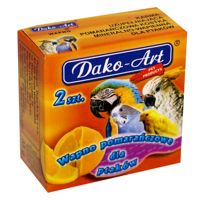DAKO-ART WAPNO dla ptaków POMARAŃCZOWE 40g