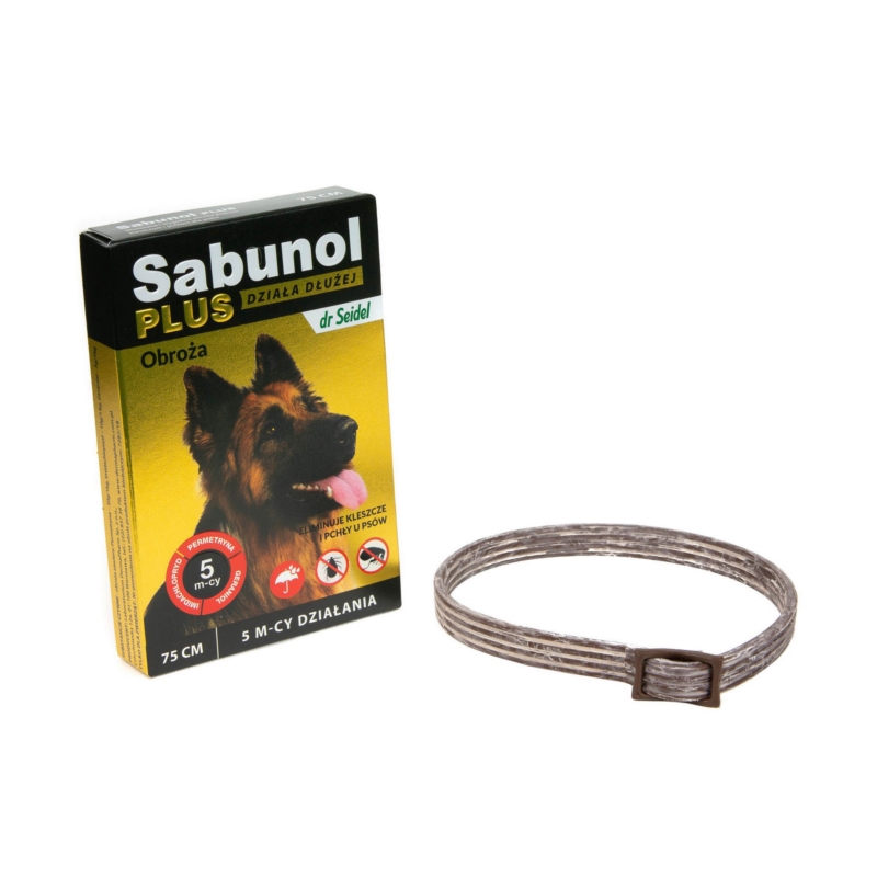 Sabunol Plus obroża dla psa Brązowa 75cm