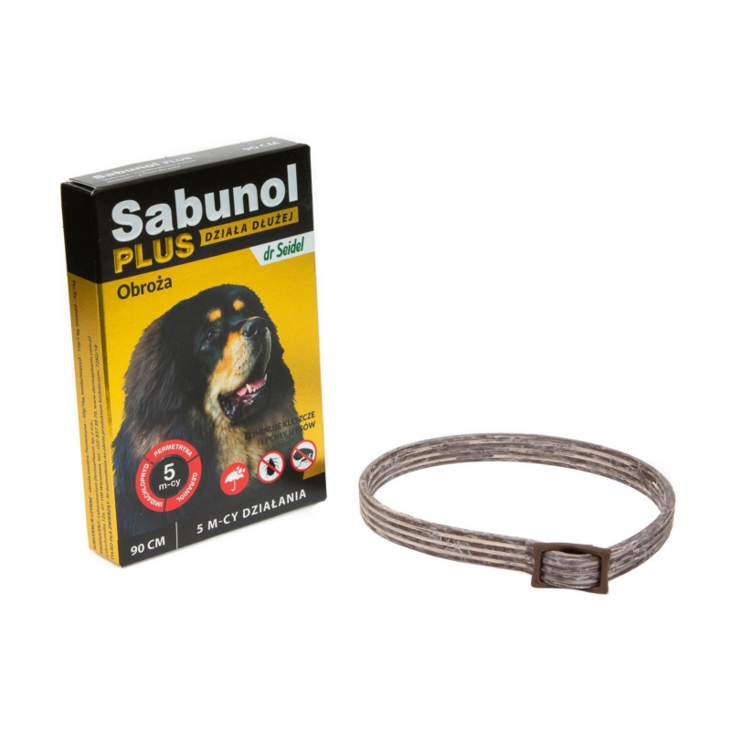 Sabunol Plus obroża dla psa Brązowa 90cm