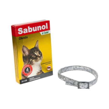 Sabunol obroża dla kota Szara 35cm