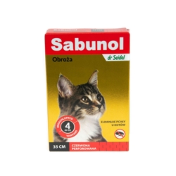 Sabunol obroża dla kota Czerwona 35cm