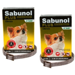 Sabunol Plus obroża dla psa Brązowa 2x35cm