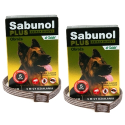 Sabunol Plus obroża dla psa Brązowa 2x75cm