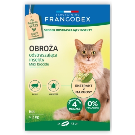 FRANCODEX Obroża dla kotów 43cm