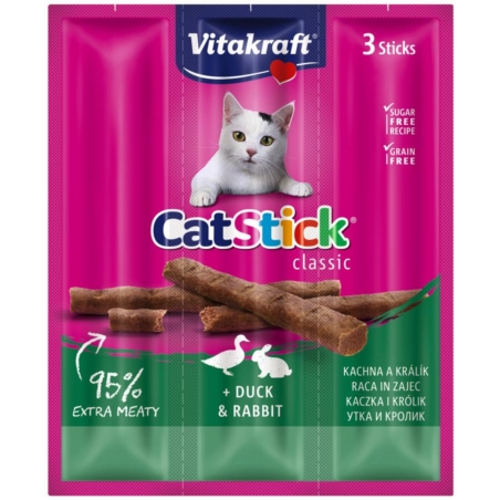 Vitakraft Cat Stick Kaczka i Królik 3szt
