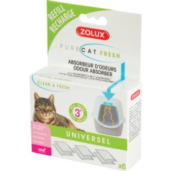 ZOLUX PURE CAT FRESH wkłady do pochłaniacza zapachów Start Kit 6szt