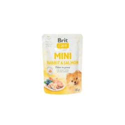 BRIT Care MINI Fillets in gravy Rabbit & Salmon 85g