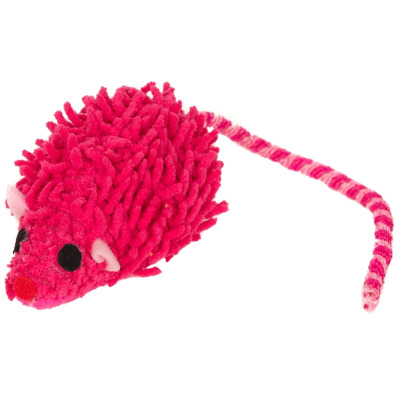 CHICO Zabawka Mysz włochata różowa 9cm