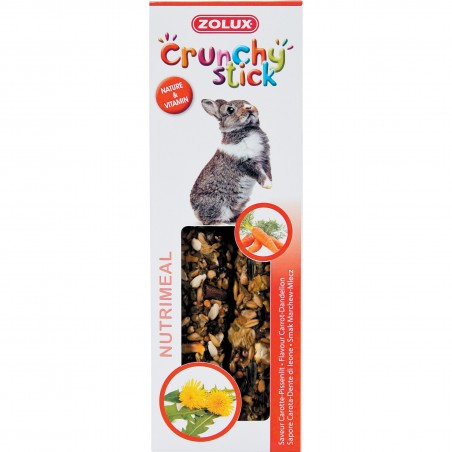 ZOLUX Kolba Crunchy Stick królik marchew / mlecz 115g