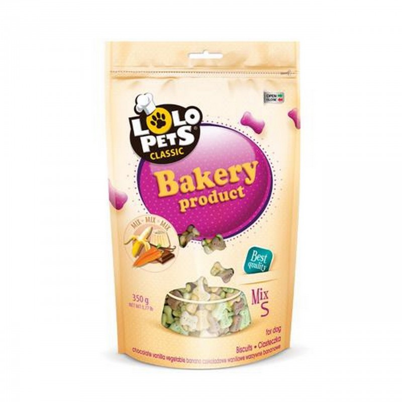 LOLO PETS Biscuits KOŚCI Mix S 350g
