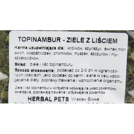 HERBAL PETS Topinambur ziele z liściem 70g