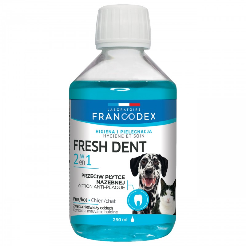 FRANCODEX Fresh Dent Płyn do higieny jamy ustnej Psa i Kota 250ml