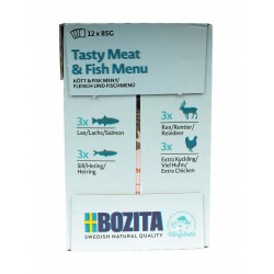 Bozita kawałki w sosie MULTIBOX Tasty Meat & Fish 12x85g