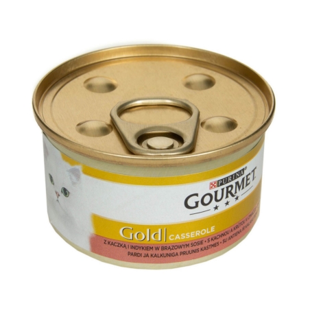 Gourmet GOLD Casserole Kaczka z Indykiem w sosie 85g