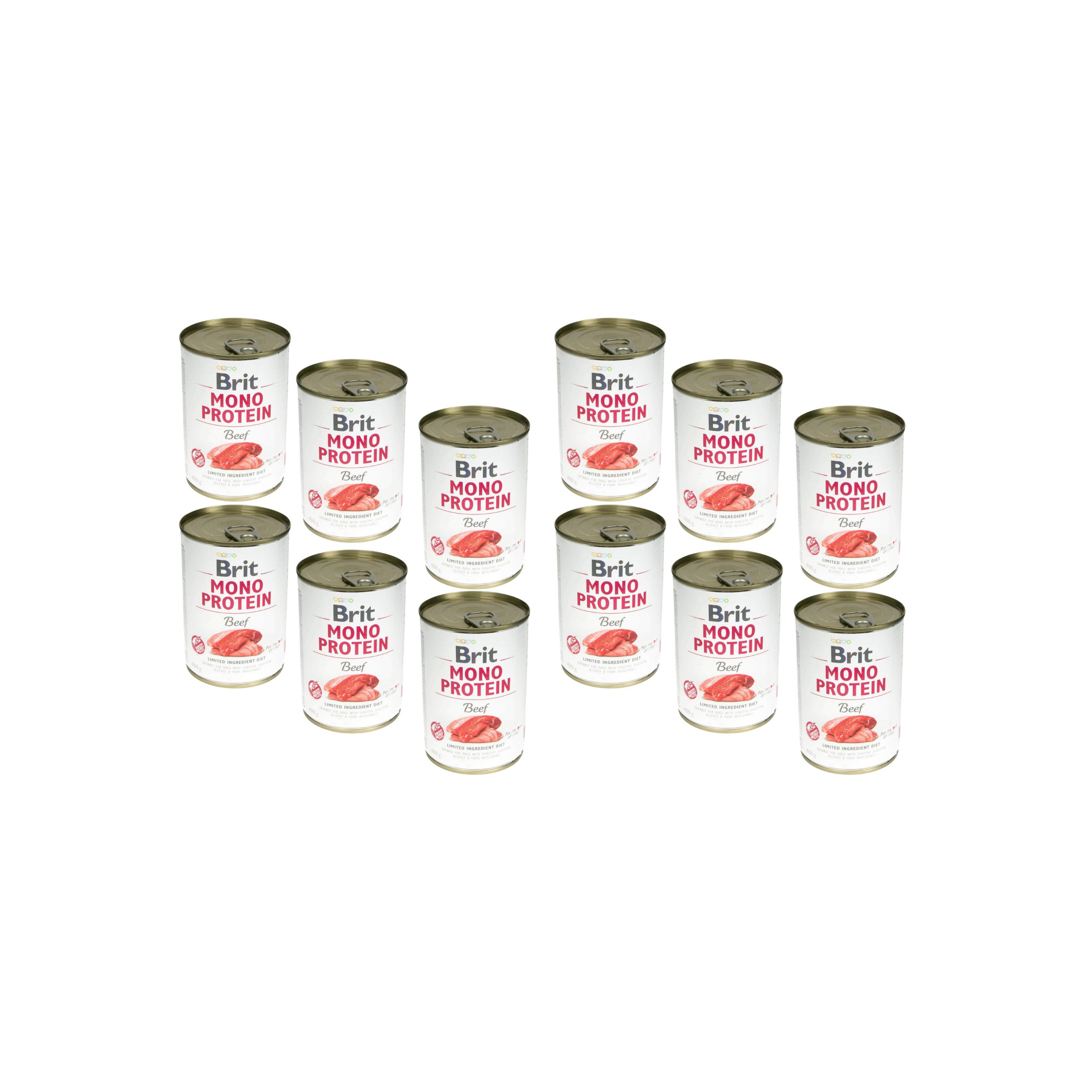 BRIT MONO PROTEIN Mokra Karma Dla Psa Beef Wołowina 12x400g