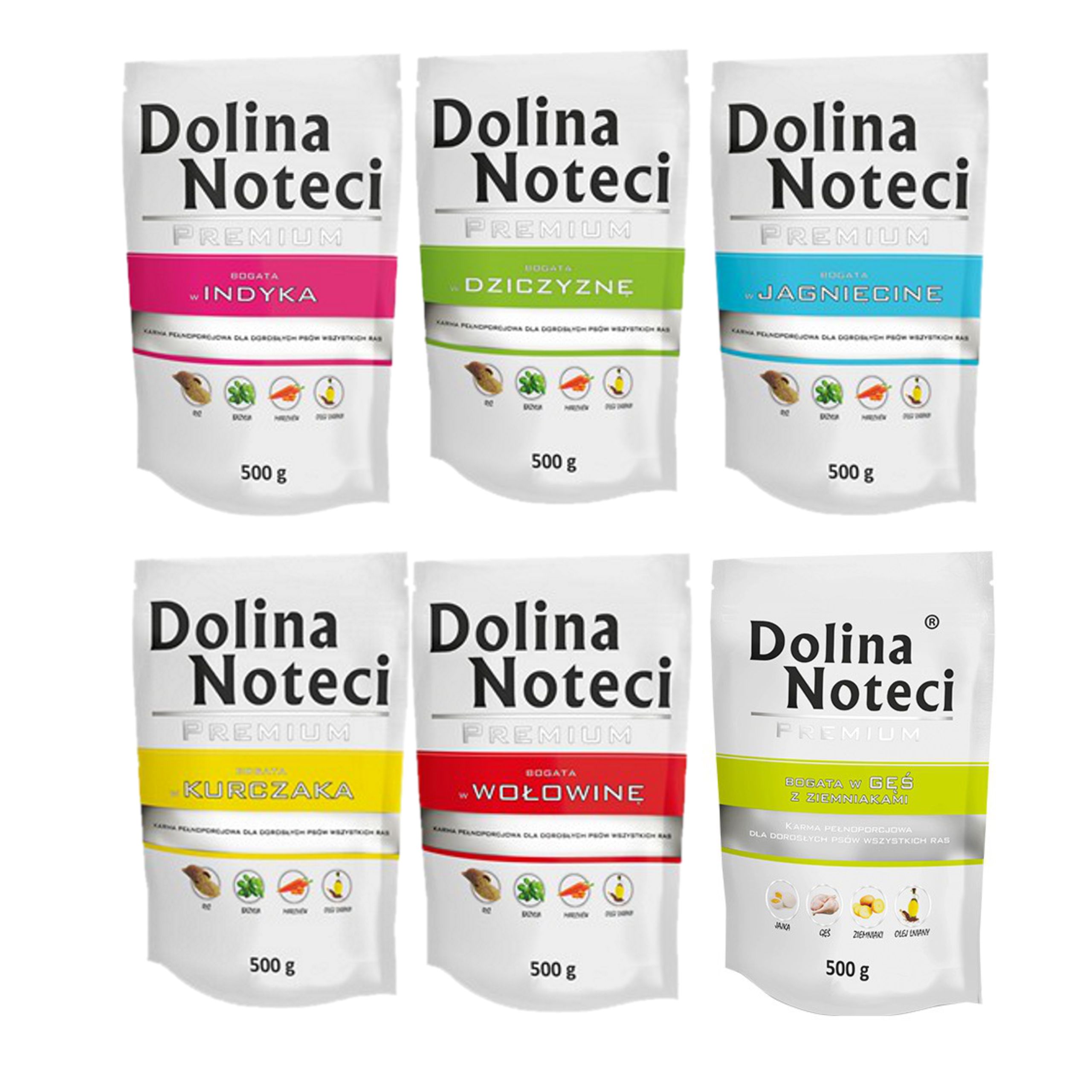 Dolina Noteci Premium ADULT saszetka Pakiet MIX smaków 30x500g