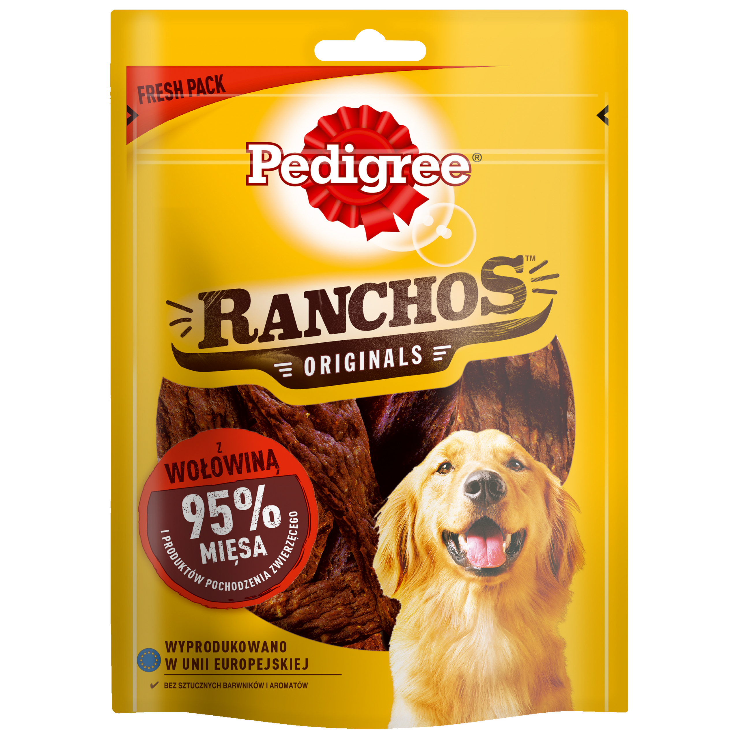PEDIGREE przysmak RANCHOS 95% Wołowina 70g