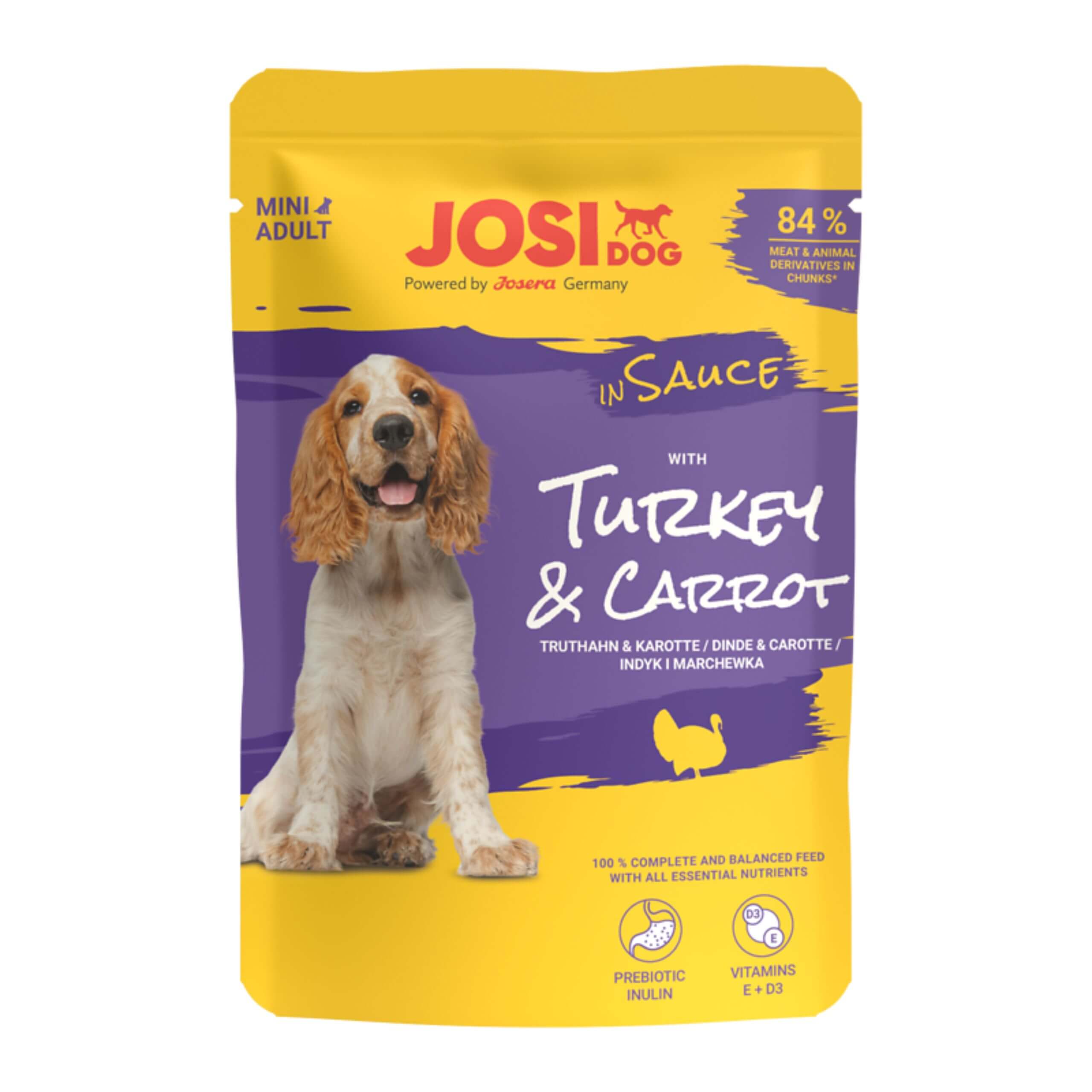 Josera JosiDog Mini Indyk i Marchewka w sosie 100g