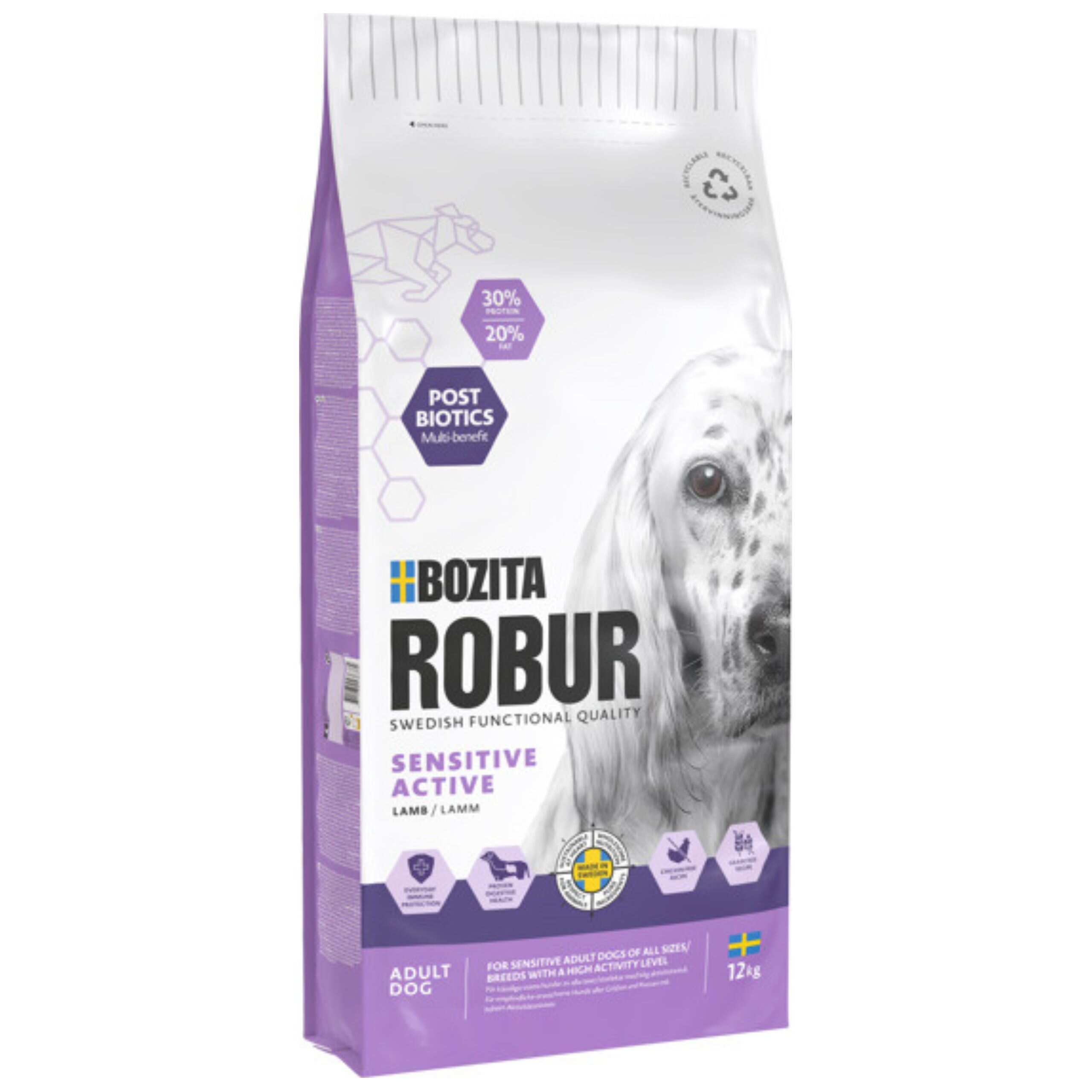 BOZITA Robur Sensitive Active Lamb 12kg