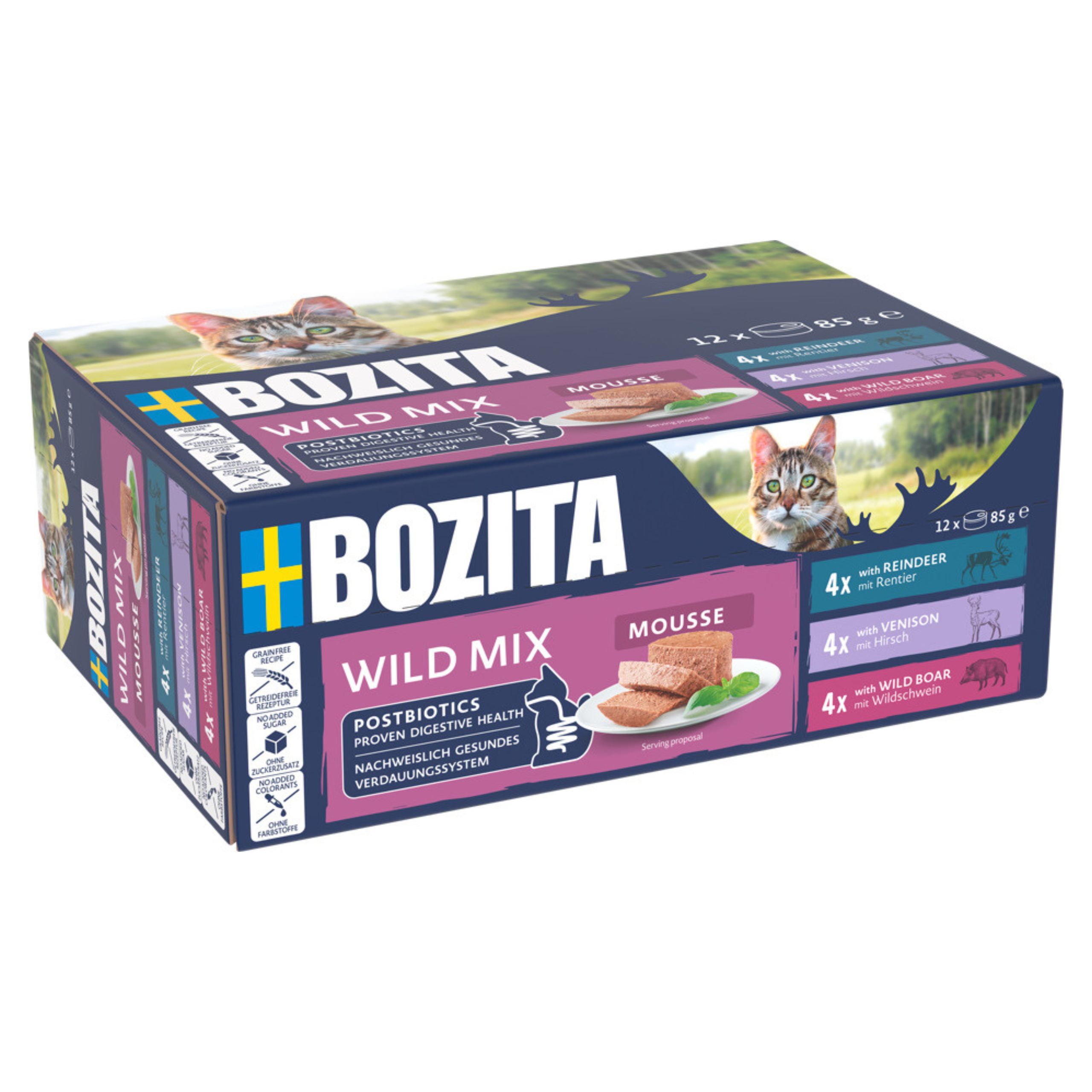 Bozita mus MIX smaków z Dzikiej Przyrody 12x85g