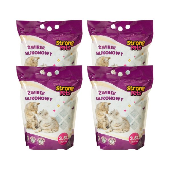 STRONG PETS Żwirek Silikonowy 4x3,8L
