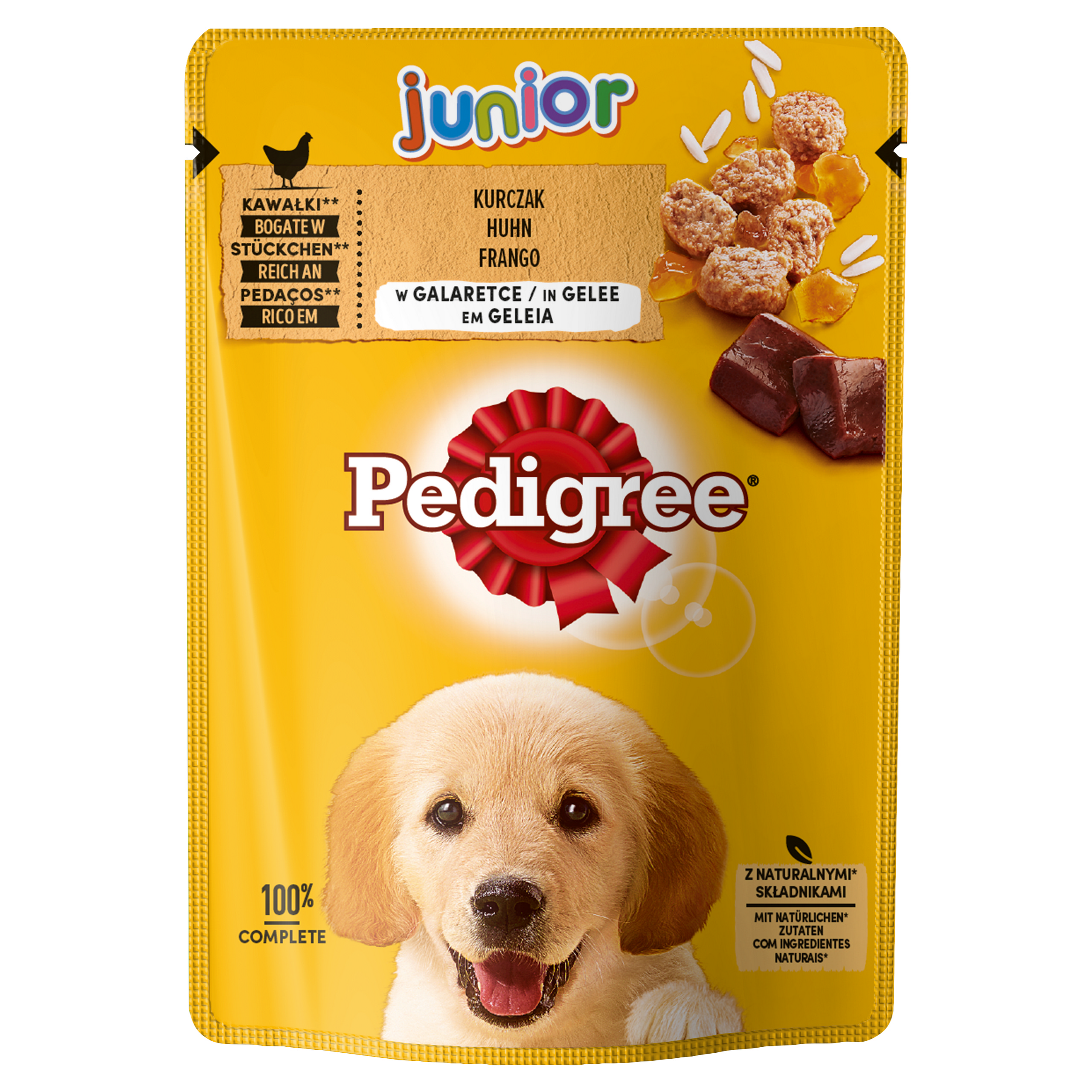 PEDIGREE saszetka JUNIOR z kurczakiem i ryżem w galaretce 100g