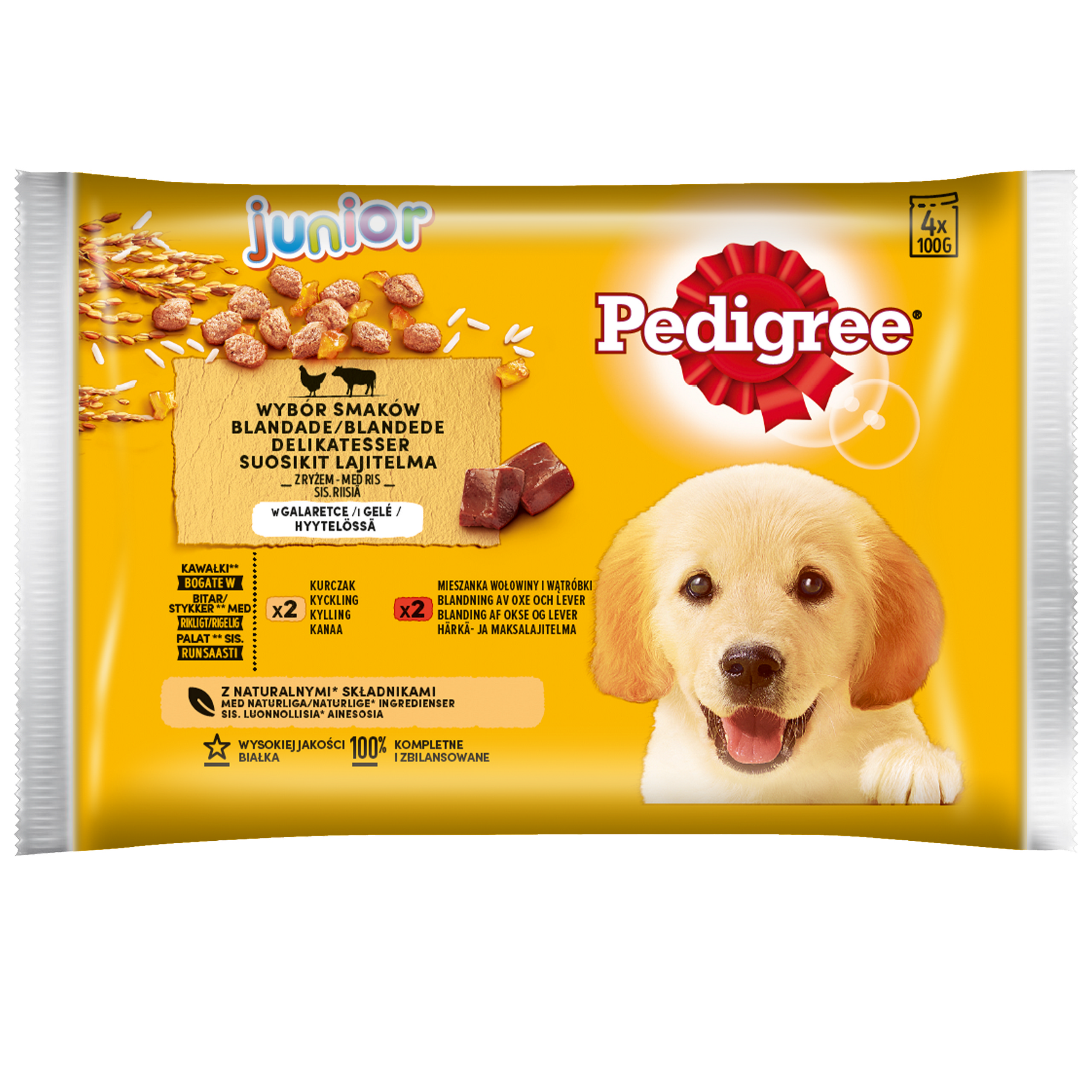 PEDIGREE saszetka JUNIOR zestaw 4x100g