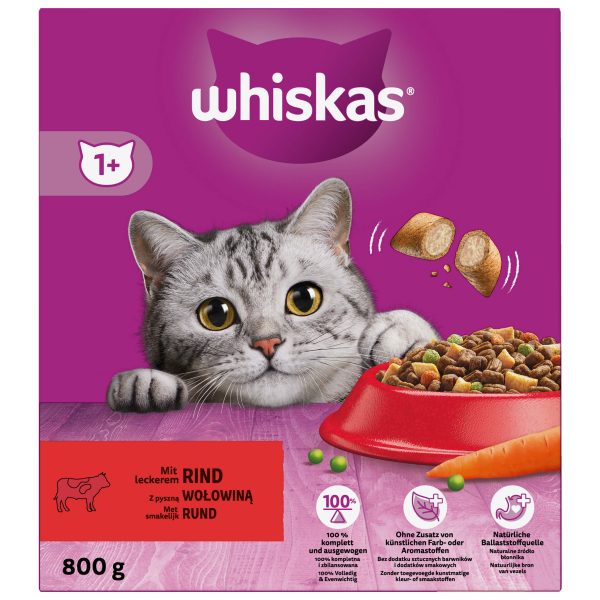WHISKAS sucha karma z Wołowiną - obrazek 2