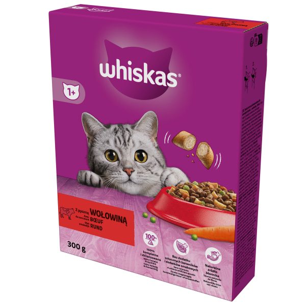 WHISKAS sucha karma z Wołowiną