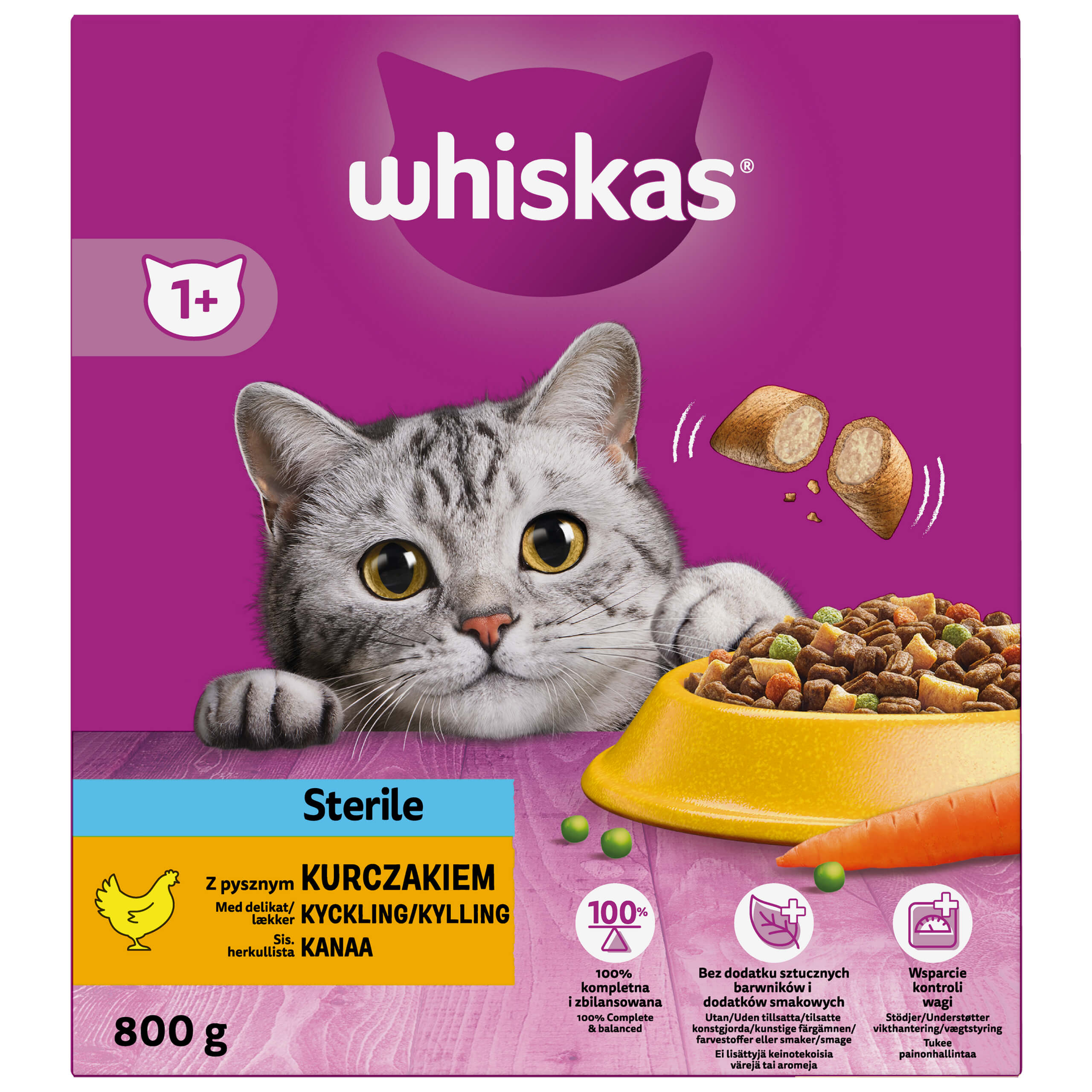 WHISKAS Sterile sucha karma dla kota