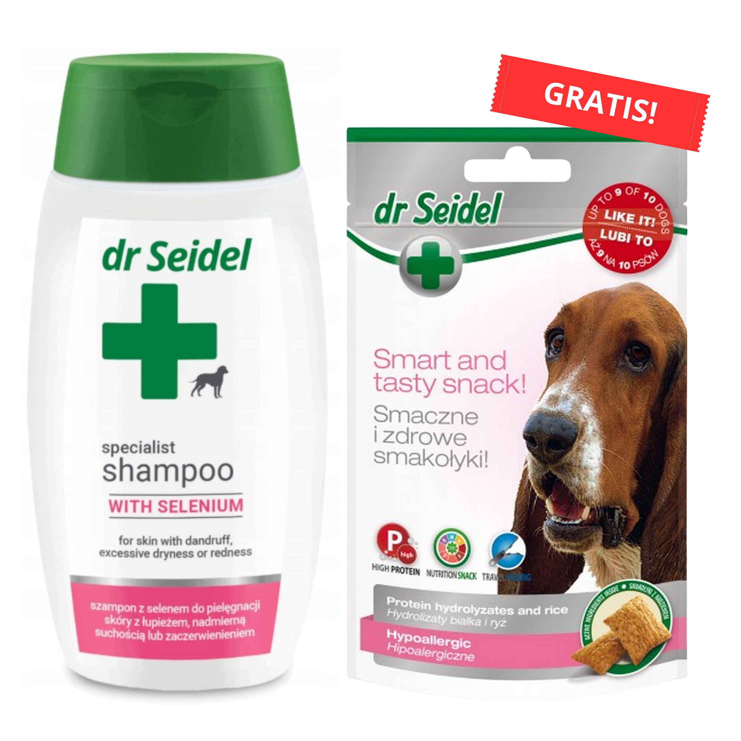 Dr Seidel Szampon SELENOWY 220ml + Przysmak Gratis!
