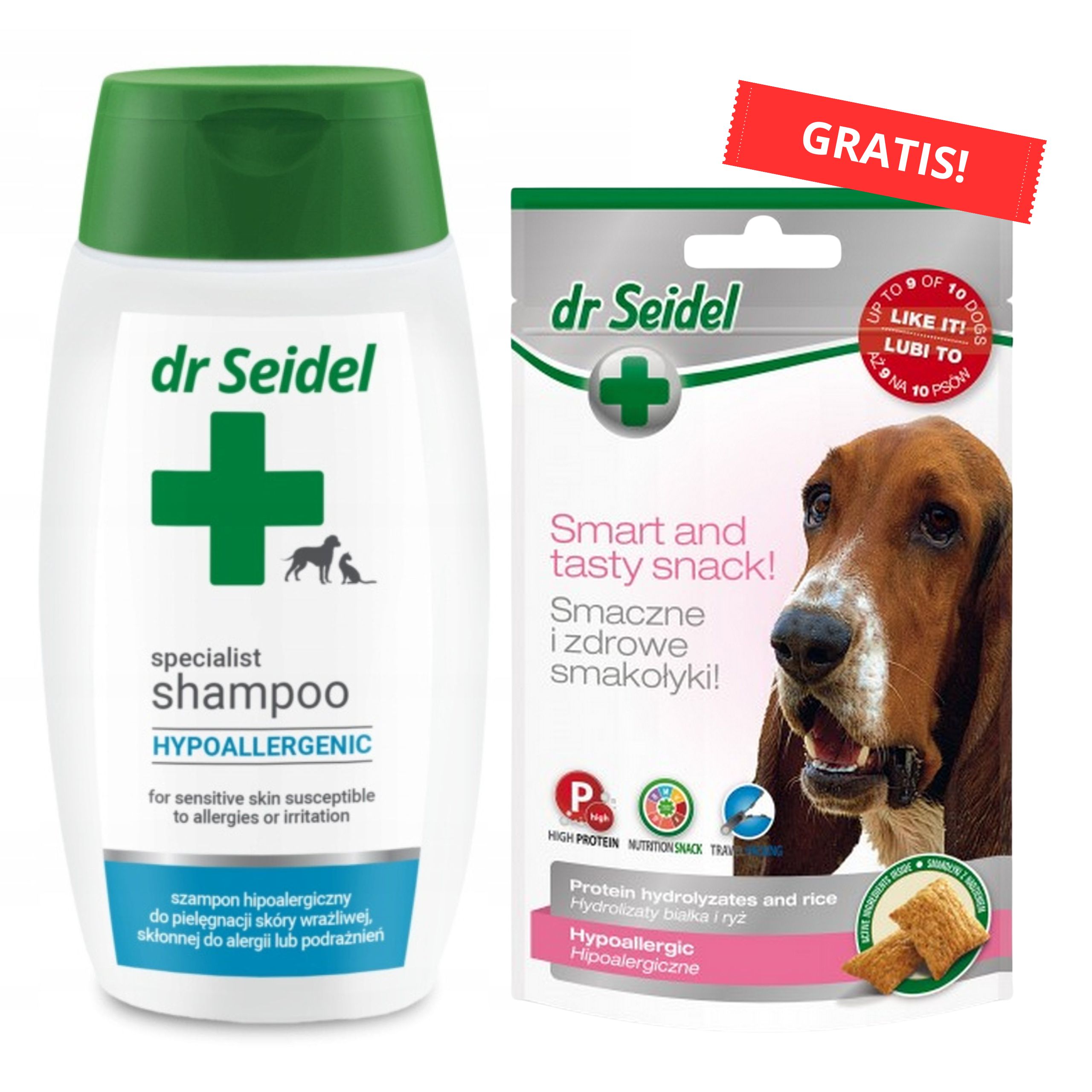Dr Seidel Szampon HIPOALERGICZNY 220ml + Przysmak Gratis!