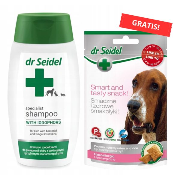 Dr Seidel Szampon JODOFOROWY 220ml + Przysmak Gratis!