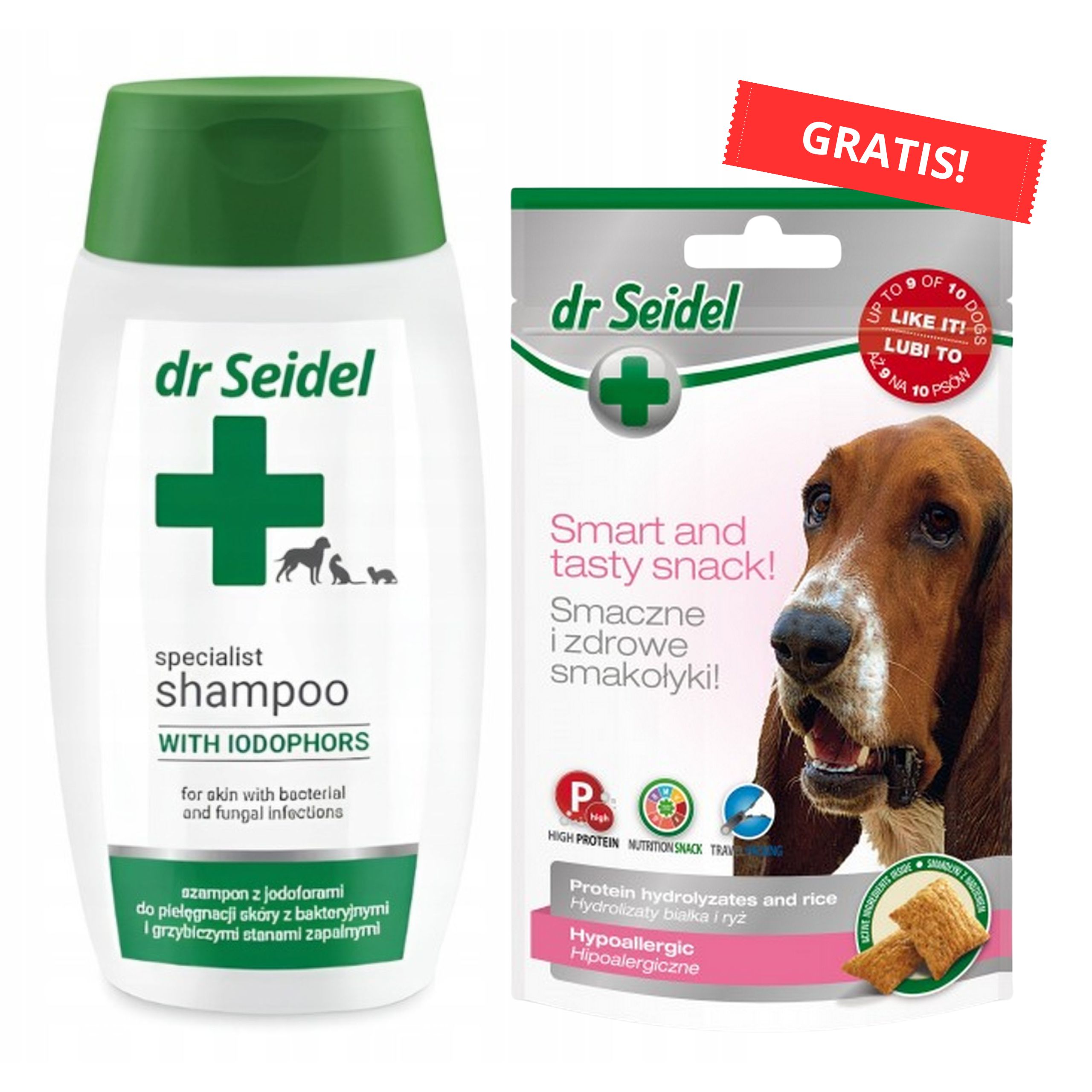 Dr Seidel Szampon JODOFOROWY 220ml + Przysmak Gratis!