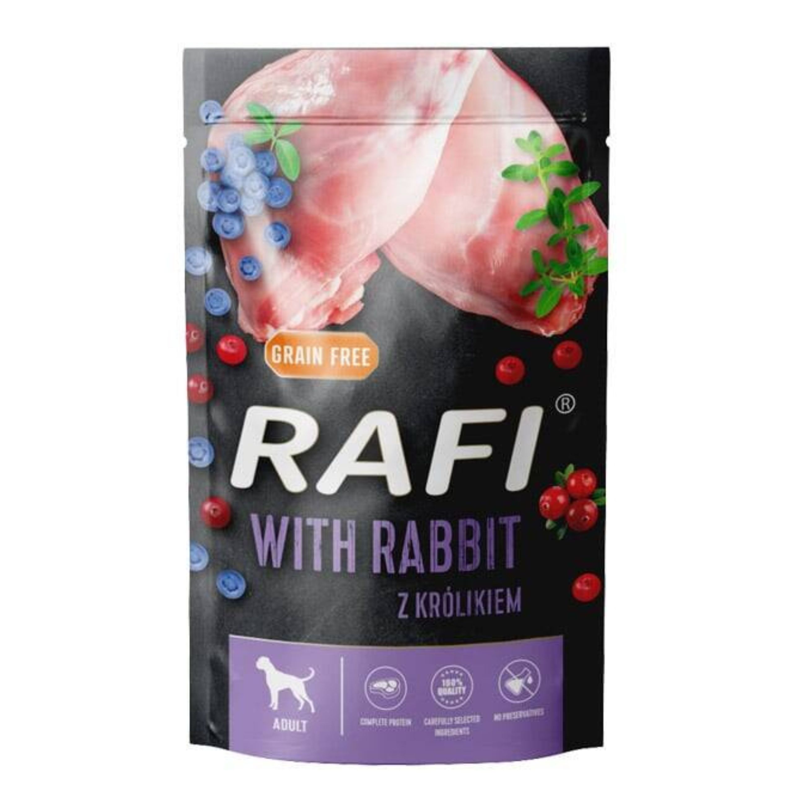RAFI Grain Free saszetka KRÓLIK 500g