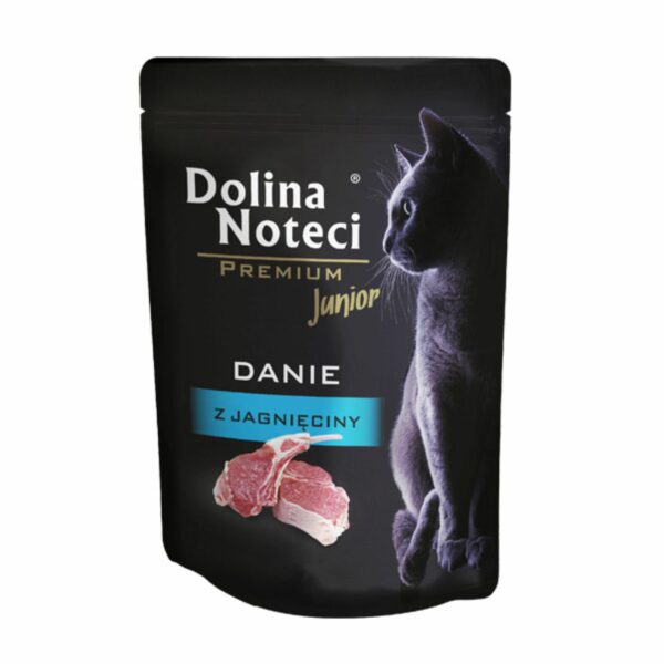 Dolina Noteci Premium saszetka dla kota DANIE Z JAGNIĘCINY JUNIOR 85g