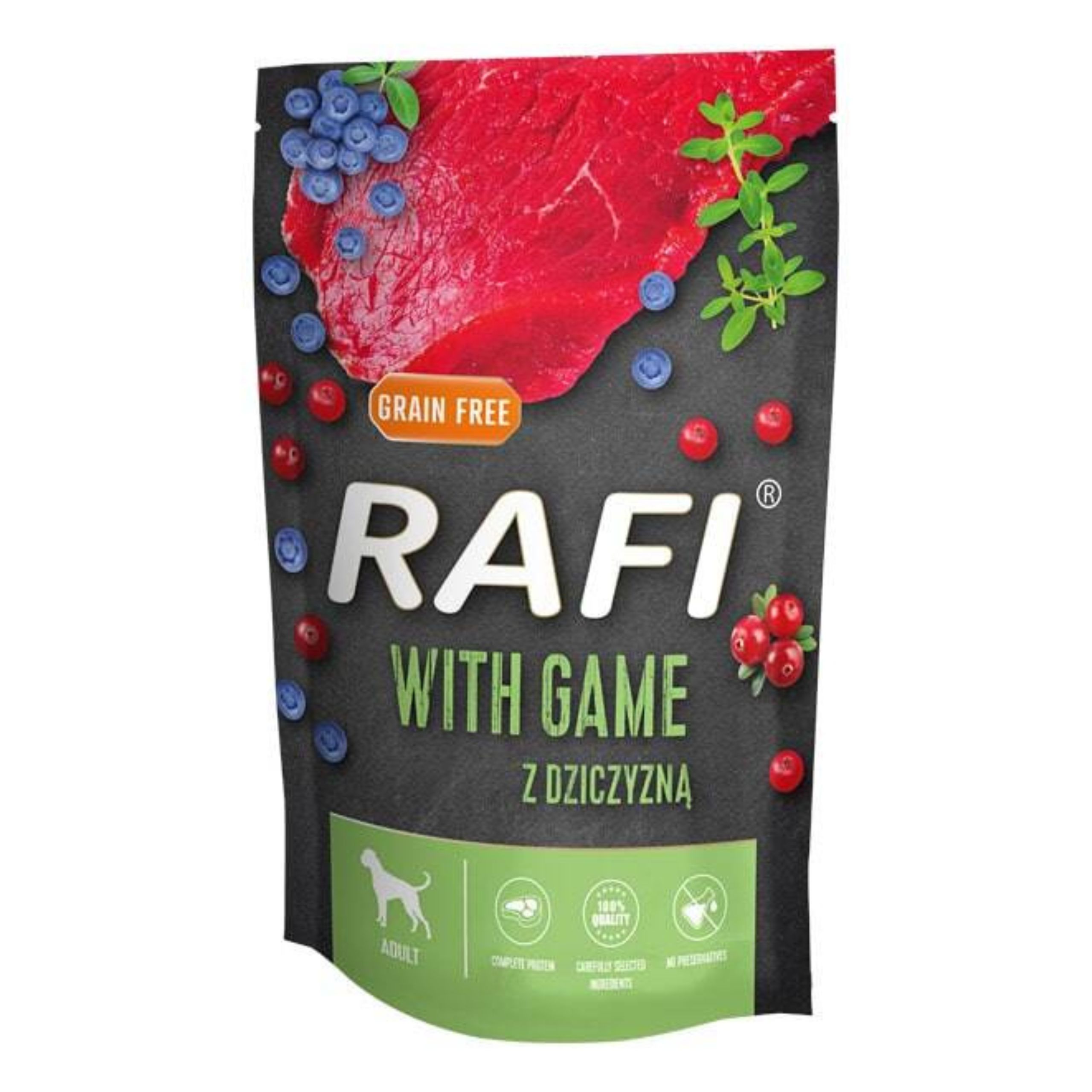 RAFI Grain Free saszetka DZICZYZNA 500g